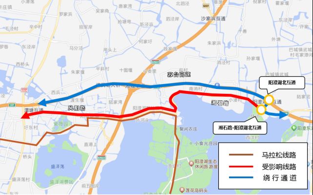 2024苏州阳澄湖半程马拉松交通管理方案