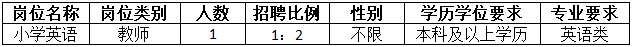2026年蝶湖湾小学公开招聘编外工作人员简章